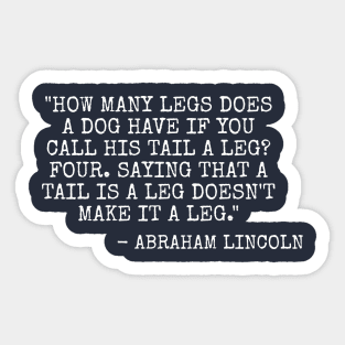 How many legs does a dog have... Sticker